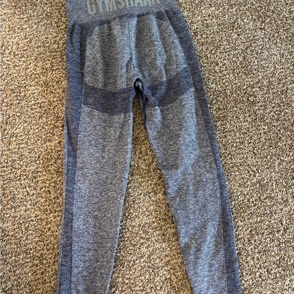 Gymshark Kids Heathered Blue Leggings